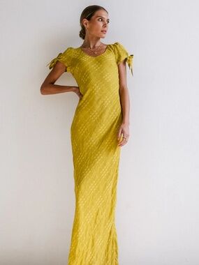 Kimmie Maxi Dress in Chartreuse